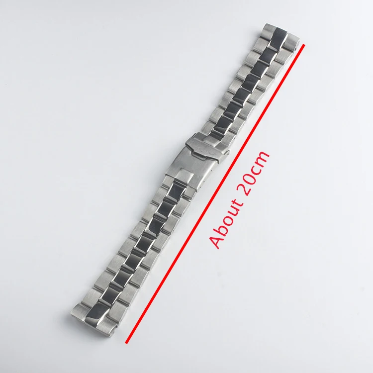 

Stainless Steel Watch Bracelet Strap 22mm Men Silver Solid Metal Watch Band Strap Accessories for bretiling