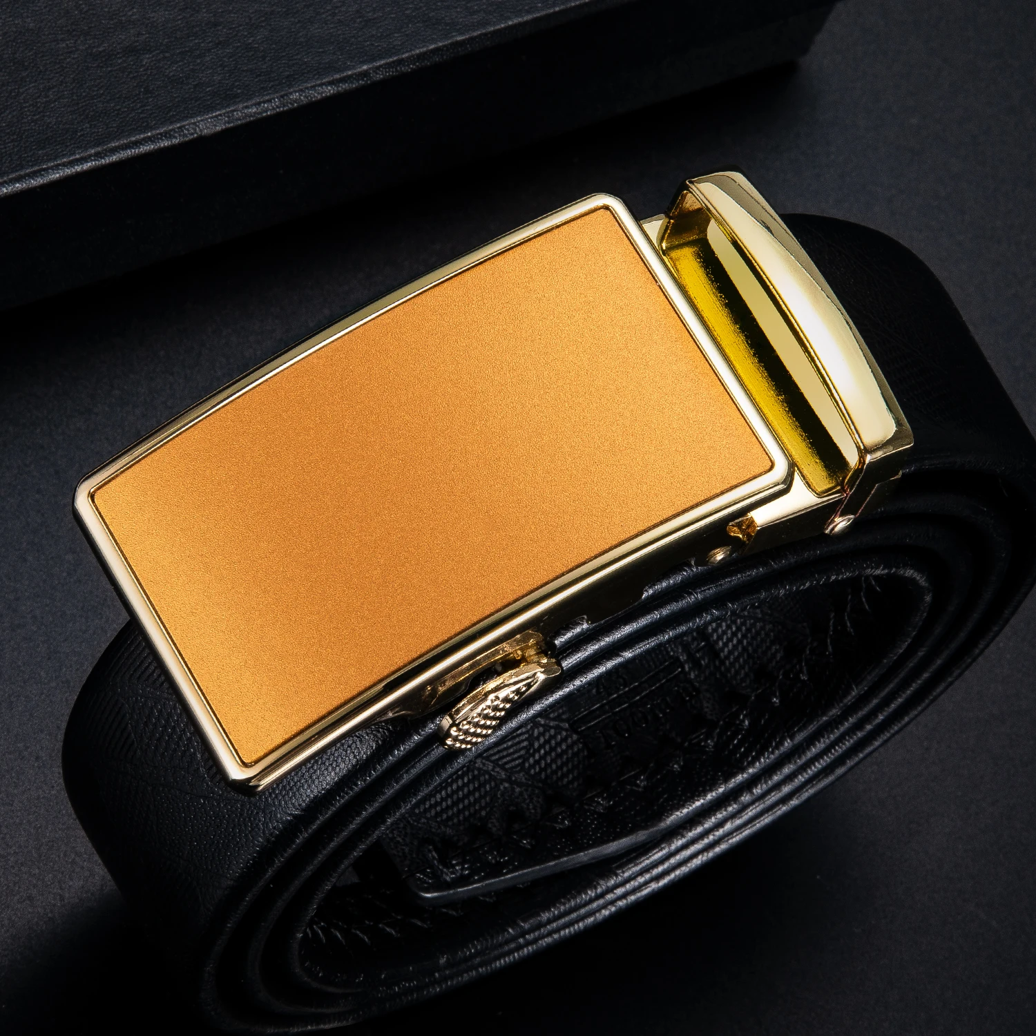 Hi-Tie New Fashon Men's Automatic Belt Buckles for Yellow Gold Luxury Genuine Leather Buckle Head without belt 3.5cm |