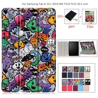 case for samsung tab a 10 1 8 0 t510 t500 t870 p200 t860 t290 cover funda slim magnetic folding pu leather stand shell film