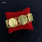 Новый золотистый браслет с фигуркой Наполеона для женщин, свадебные ювелирные изделия из Алжира, Роскошные браслеты-манжеты с монетами