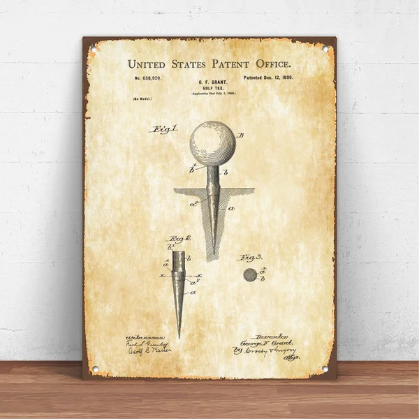 

Винтажная футболка для гольфа, запатентованная металлическая жестяная вывеска, Настенный декор, модный художественный декор, плакат, мужск...