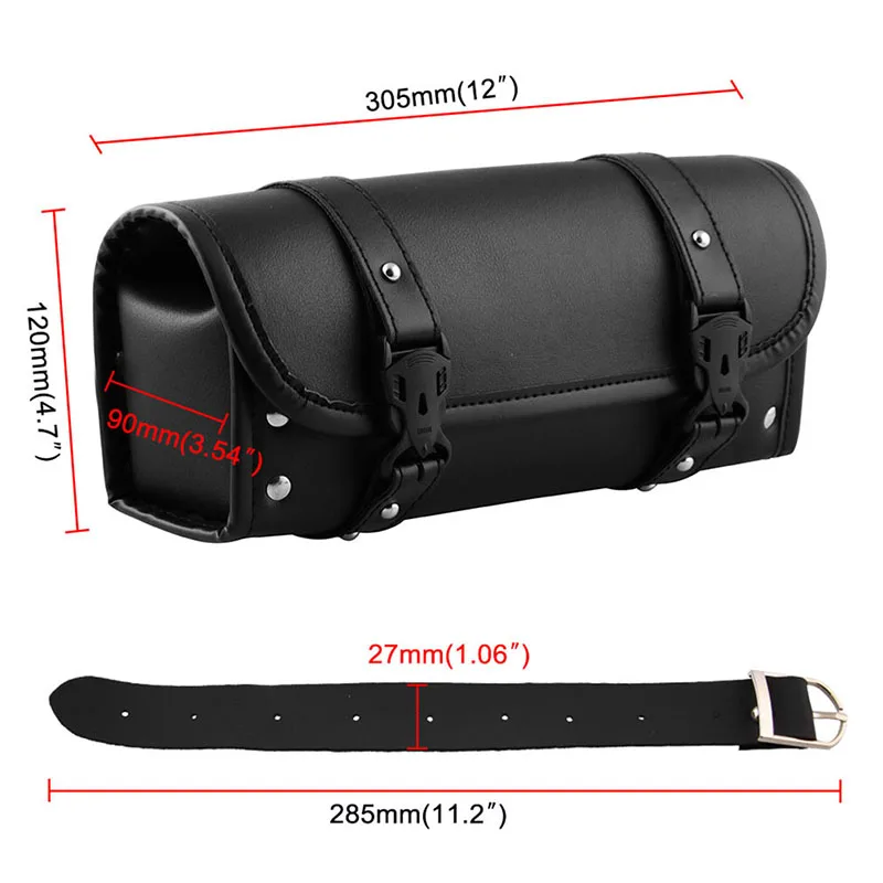 

Motorcycle Tool Bags Storage Leather Travel Pouch Front Luggage Bag For Harley Sportster Touring Softail Large Capacity