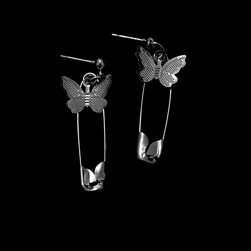 Классные готические металлические булавки в стиле Харадзюку форме бабочки и