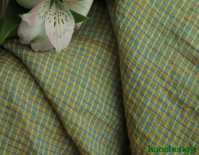 Высококачественная оригинальная импортная окрашенная в пряже льняная мелкая