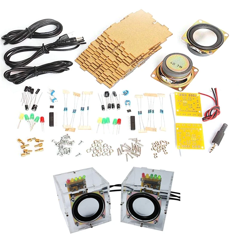Набор динамиков Diy с чехлом 3Wx2 усилитель спикер электронный Сделай Сам обучение