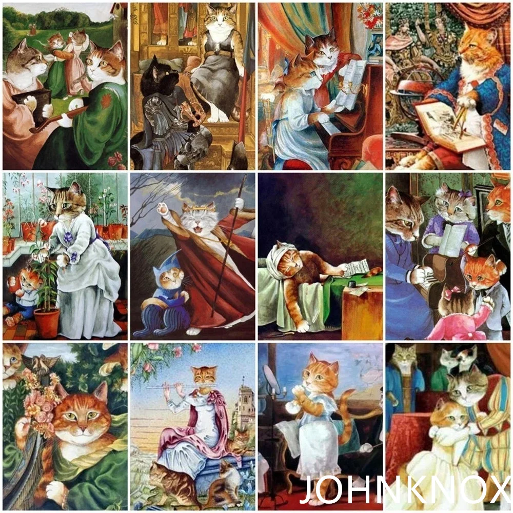 

Алмазная живопись, мультяшный милый кот 5D, алмазная вышивка своими руками, полная круглая и квадратная вышивка, Алмазная мозаика, вышивка кр...