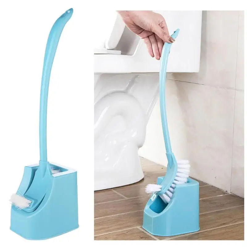Двусторонняя щетка для унитаза пластиковая с длинной ручкой чистки ванной