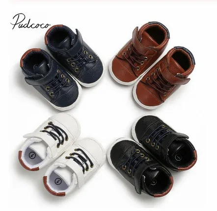 

Детская летняя одежда 2019, кожаная обувь для кроватки с мягкой подошвой для новорожденных мальчиков и девочек, однотонная повседневная обув...