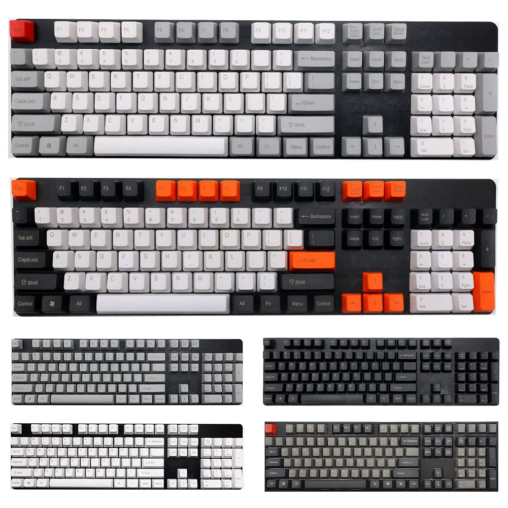 Universal 108Pcs/Set PBT Color Matching Key Cap Keycaps For Cherry MX Mechanical Keyboard KeyCap Replace Accessories | Компьютеры и