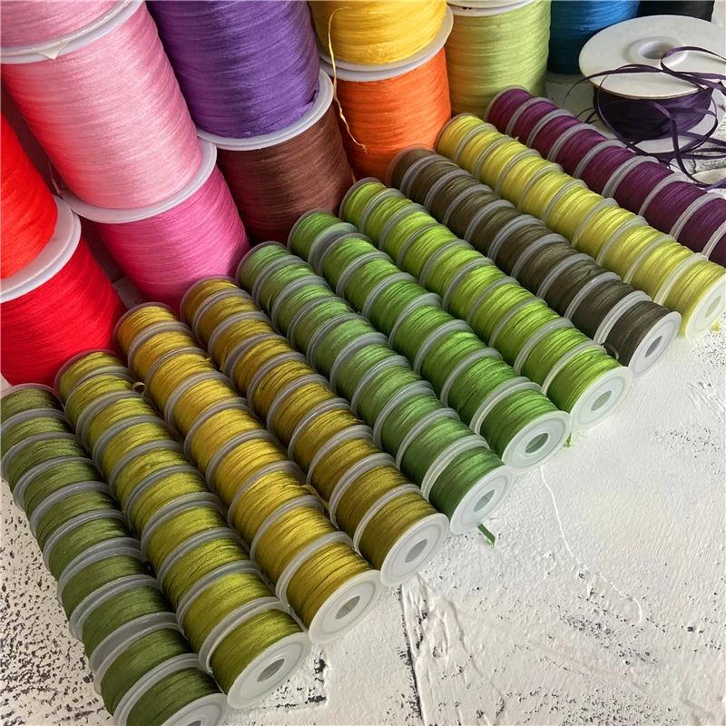 10m/roll 2mm 4mm 7mm 13mm 100% real pure silk taffeta ribbons for embroidery and handcraft project gift packing | Дом и сад