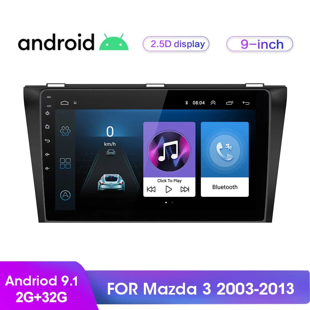 Android 10 1 2 Din автомобильное радио для Mazda 3 2004 2013 четырехъядерный автомобильный