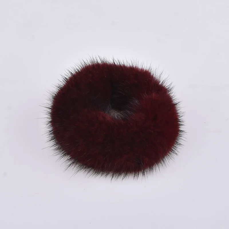 100% real Genuine mink Fur hair rope Women Accessory flurry headband hair ties holder elastic highgrade luxury fashion hair ring