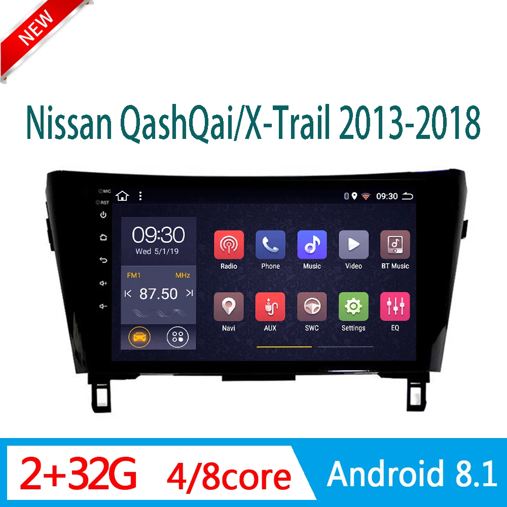 Автомагнитола Android для Nissan QashQai X Trail 2013 2018 центральный мультимедийный плеер DVD