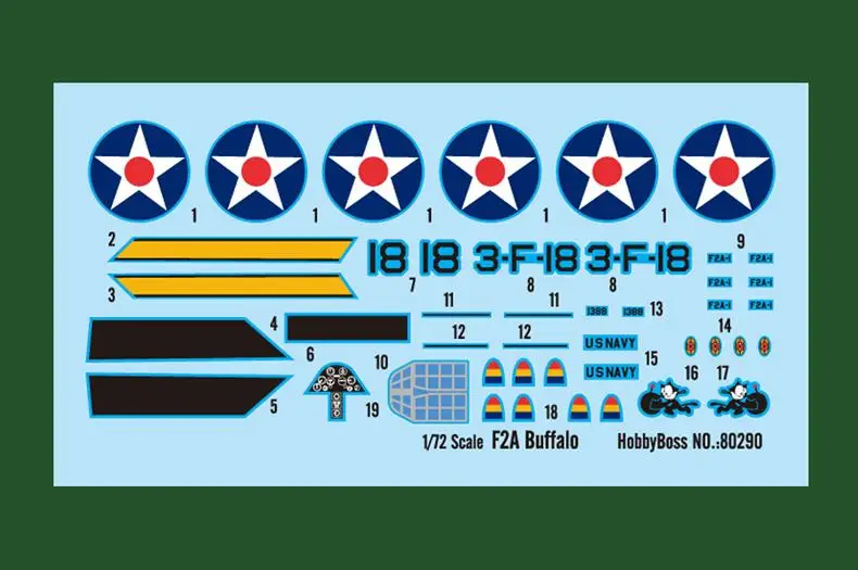 Набор моделей HOBBY BOSS 80290 1/72 US F2A Buffalo |