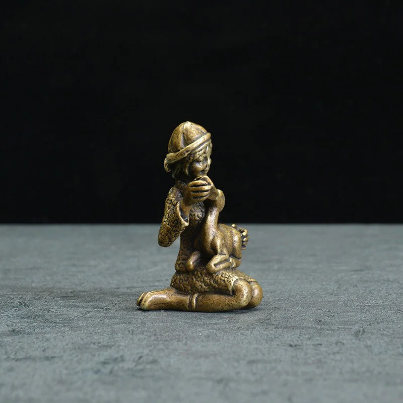 Фигурка из меди в ретро-стиле для девочек-оленей | Дом и сад