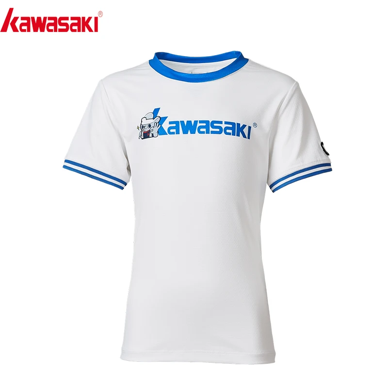 

2021 Kawasaki Child Sports Breathable Quick Dry Short Sleeve T-Shirts for Girls Boys Badminton Tennis Running Shirt ST-Q4317