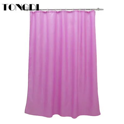 TONGDI занавеска для душа водонепроницаемая прочная Современная однотонная