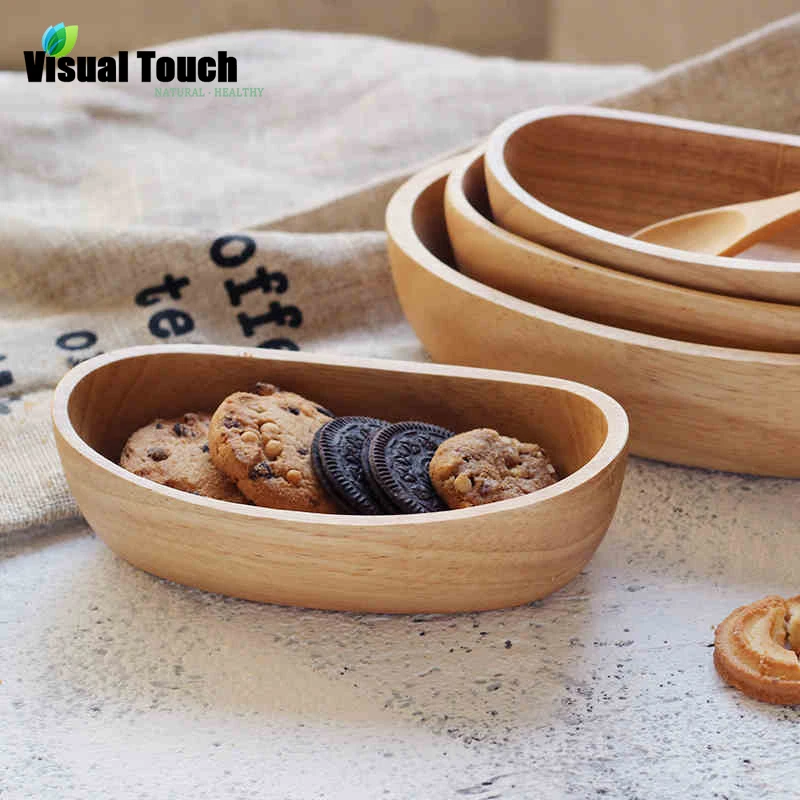 Визуальный Сенсорный деревянный корабль для десертных тарелок чаша-судно