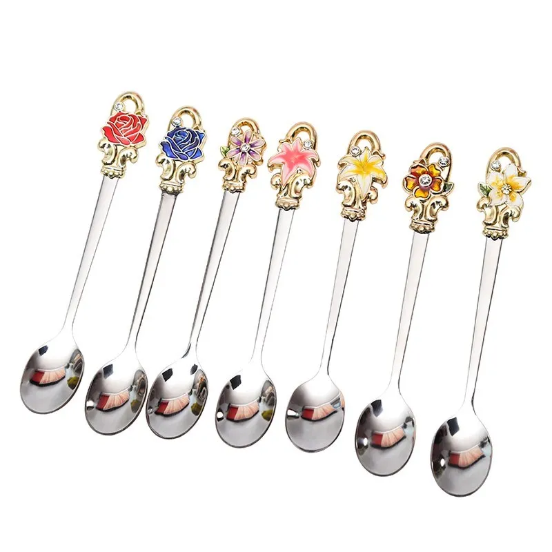 Кофейная ложка из нержавеющей стали Маленькая европейская роскошная