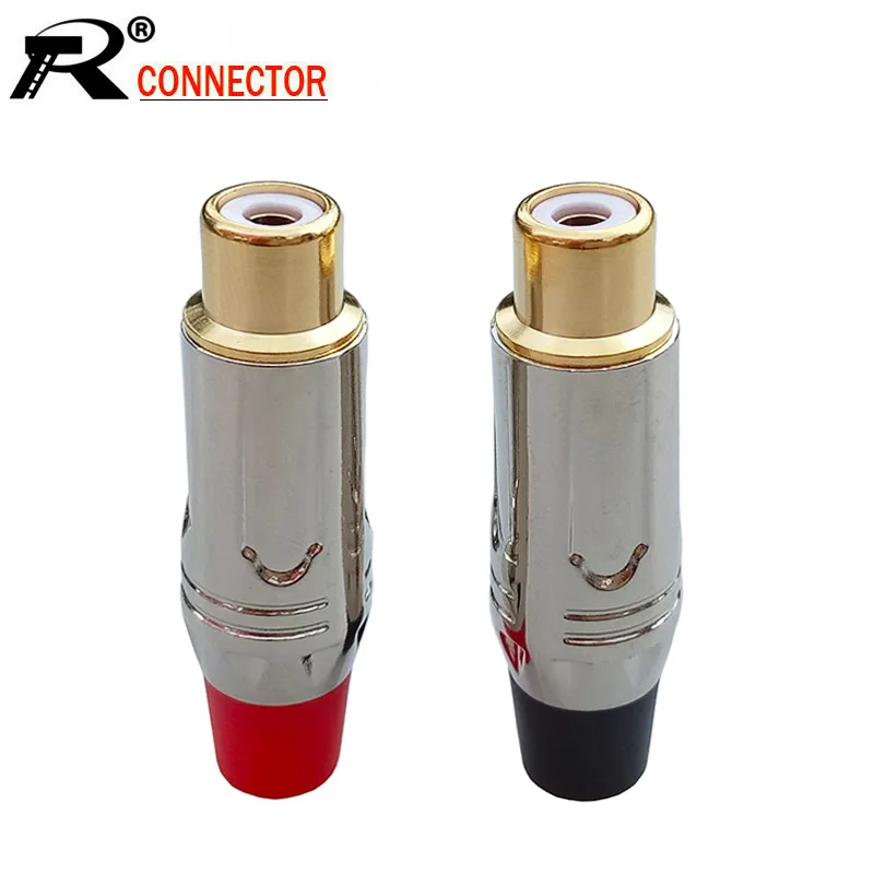 10 шт./лот гнездовой разъем RCA паяльный соединитель Позолоченный для динамика 5 пар