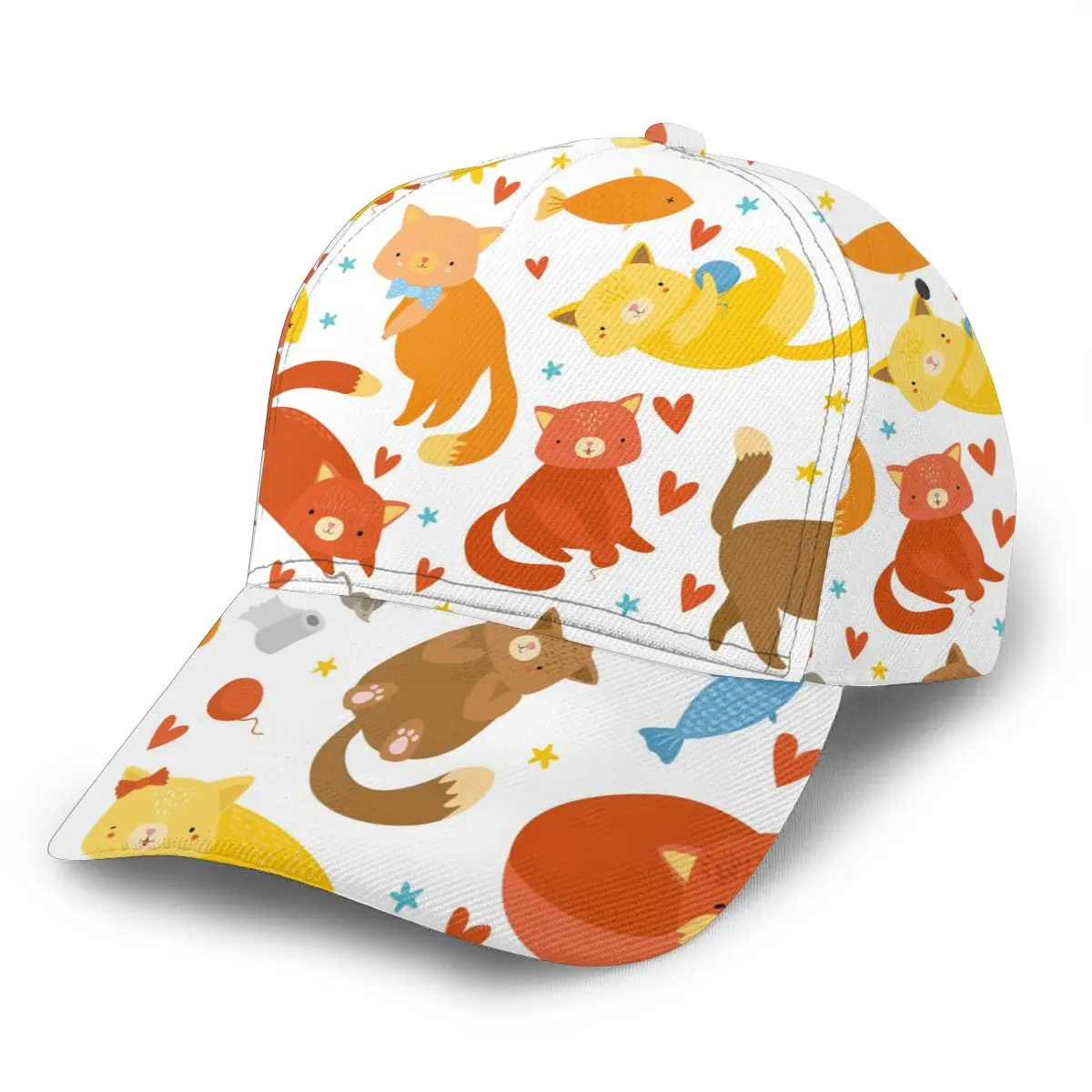 

Kittens Pattern Baseball Cap Fashion Men Hat Cap Summer Dad Hat Male Sports Hat