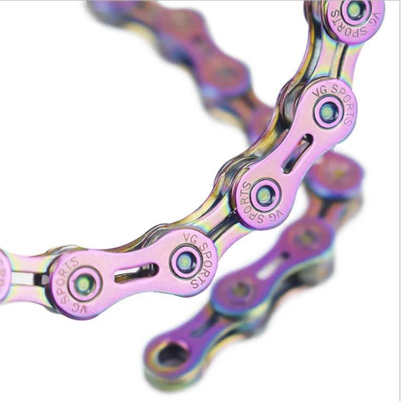 Велосипедные цепи велоцепочка 116L полые золотистые/серебристые для шоссейных