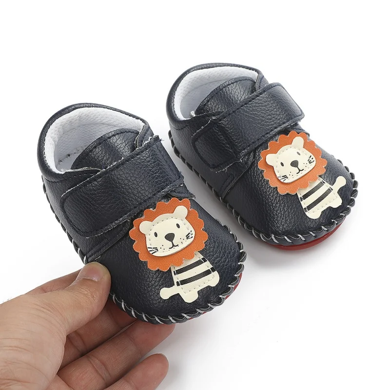 

PU Leather Newborn Toddler Baby Girls Cartoon Anti-slip Shoes Soft Sole Non-slip First Walkers