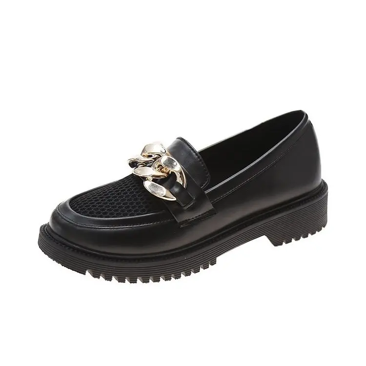 

Round Toe Shoes Woman Flats Clogs Platform British Style Tennis Female Casual Sneaker All-Match Oxfords Dress Creepers Preppy Br