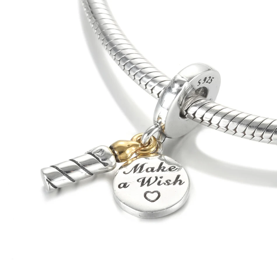 

Аутентичные S925 Серебряный Кулон Шарм для женщин браслет, сделай сам, ювелирное изделие для дня рождения Caddle бусина-подвеска