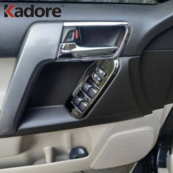Для Toyota Land Cruiser Prado FJ 150 автомобильный Стайлинг ABS Хромированная накладка на внутреннюю дверную ручку накладка Защитная Наклейка