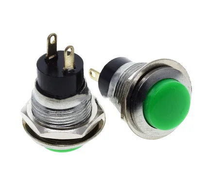 Зеленый DS-318 самосброс без блокировки нормально открытый кнопочный