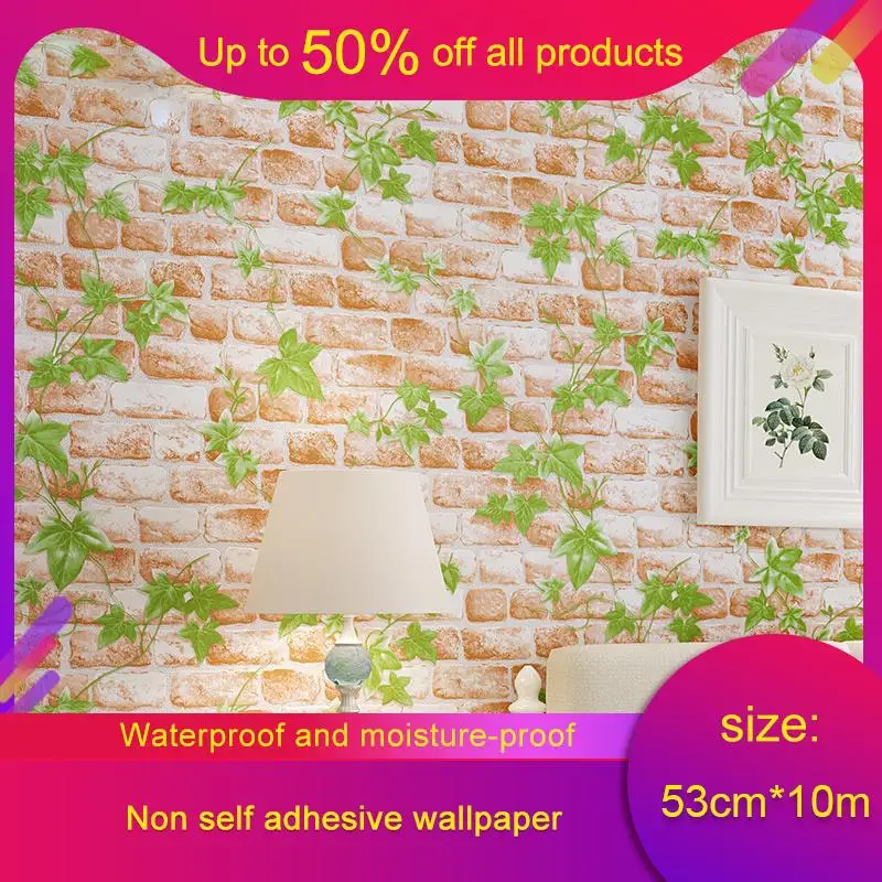 

10MAmerican Retro Nostalgic Brick Wallpaper Imitation Wood Personality Classical Wallpaper Hotel Bar Restaurant Living Room Wall