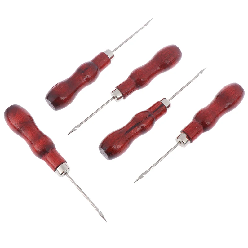 Крючок для ремонта кожаной обуви Awl Red Leather Craft ручной швейный инструмент 5 шт./лот |
