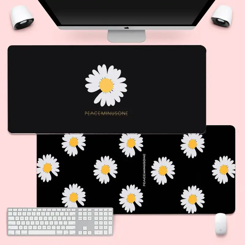 

В виде небольшой ромашки ноутбук коврик для мыши с изображением игровой коврик для мыши XL большая клавиатура PC стол коврик Takuo анти-скольжен...