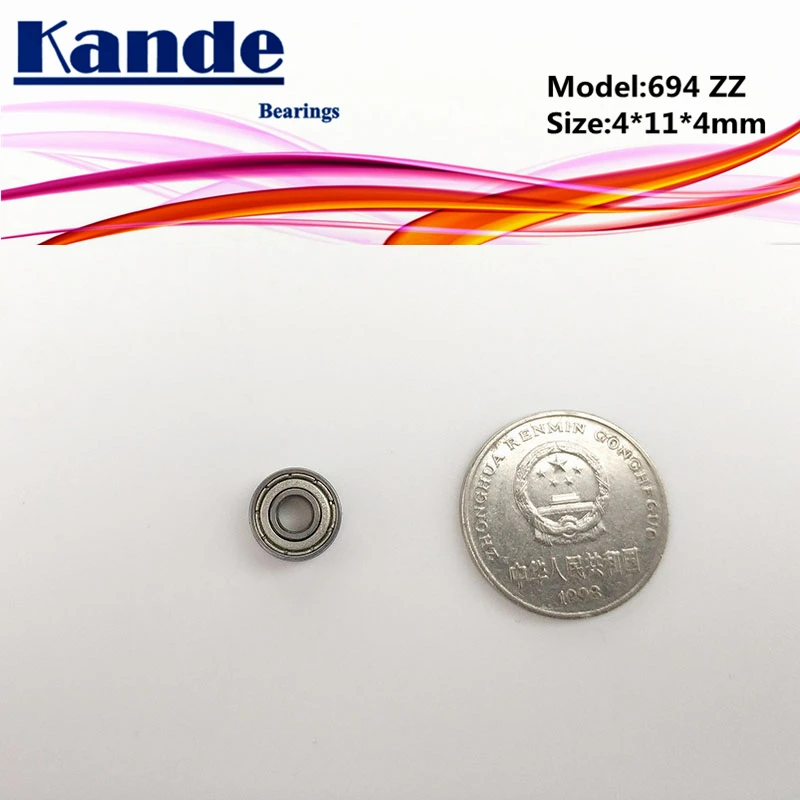 Миниатюрный шарикоподшипник Kande 694ZZ 10 шт. миниатюрный 694 ZZ 2Z Z3V3 694z 4x11x4 мм |Валы| |