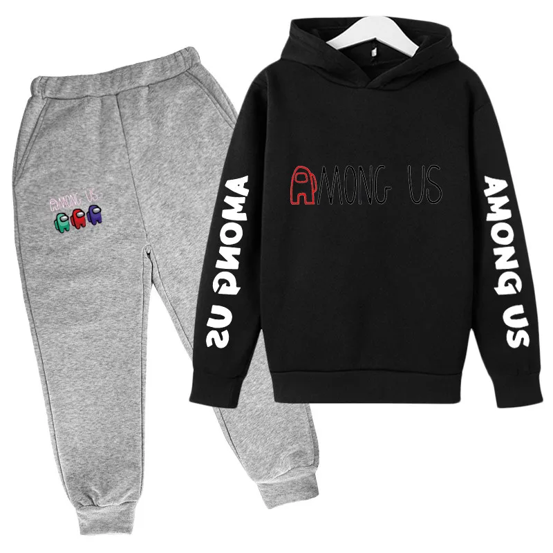 

Among Us Hoodies Funny Boys Girls Long Sleeve Long Pants Set Sweatshirts Pullover Hoodie Street Style Games Harajuku Clothes