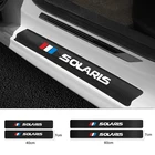4 шт. углеродное волокно виниловые наклейки Автомобильная наклейка дверной порог протектор кожа для Hyundai SOLARIS 2017 2018 2019 автомобильные аксессуары