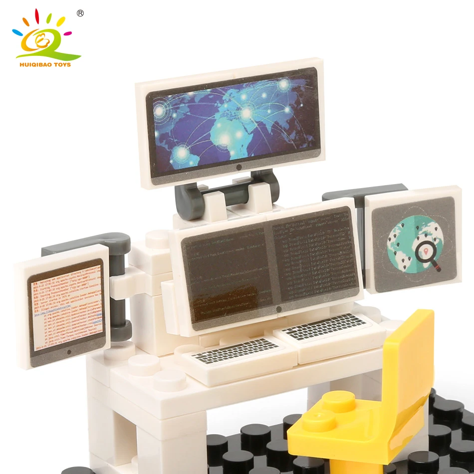 6 шт./компл. идеи пространство лабораторная фигурки строительные блоки город