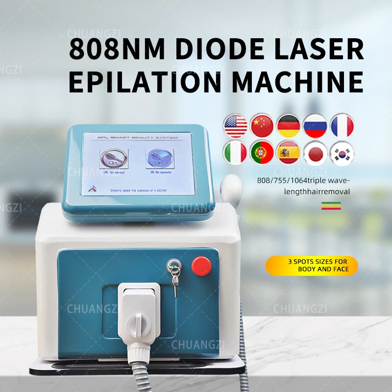 

2022 Hot Selling Cooling Ice Laser 755 808 1064 nm 3 Wavelength Diode Laser Hair Removal Machine