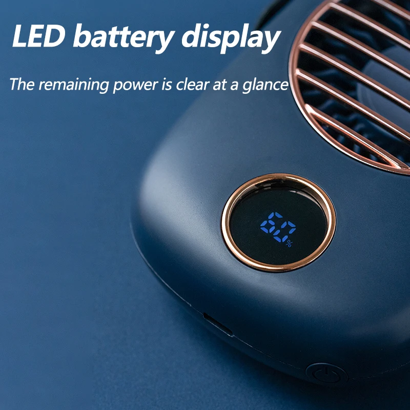 Koop Opknoping Nek Fan Mini Cooler Usb 2000Mah Oplaadbare Ventilador Outdoor Reizen Handheld Draagbare Stille Cooling Fans Home
