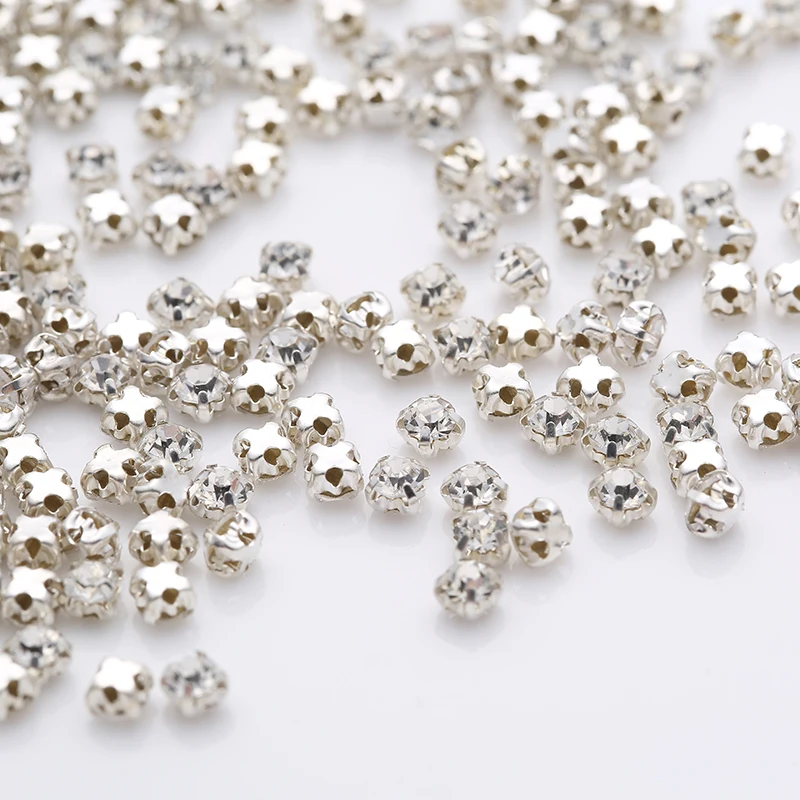 Продажа в Loss высокое качество 3 10 мм серебристые когти стразы прозрачный кристалл