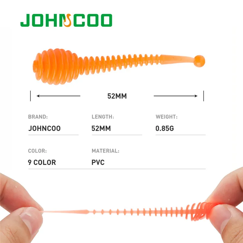 JOHNCOO UL TPR мягкая рыболовная приманка 0 85 г 1 3 12 шт. силиконовые плавающие приманки