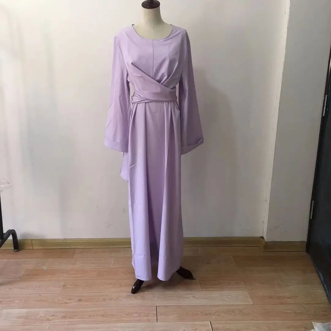 

Fahion Muslimah fake two pieces Robe Musulmane Turkish Dubai fashion Muslim kaftan Robe full length Worship Service abaya wq1276