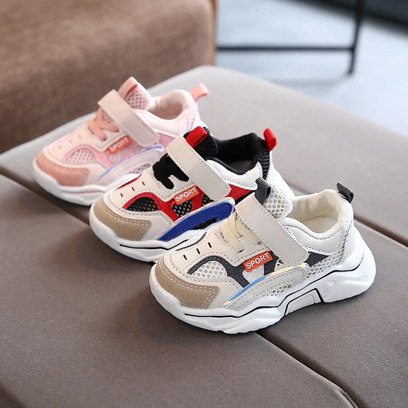 

2021 New Baby Shoes small and medium-sized children's breathable toddler boys girls hoes sports Tennis soft sole running shoes