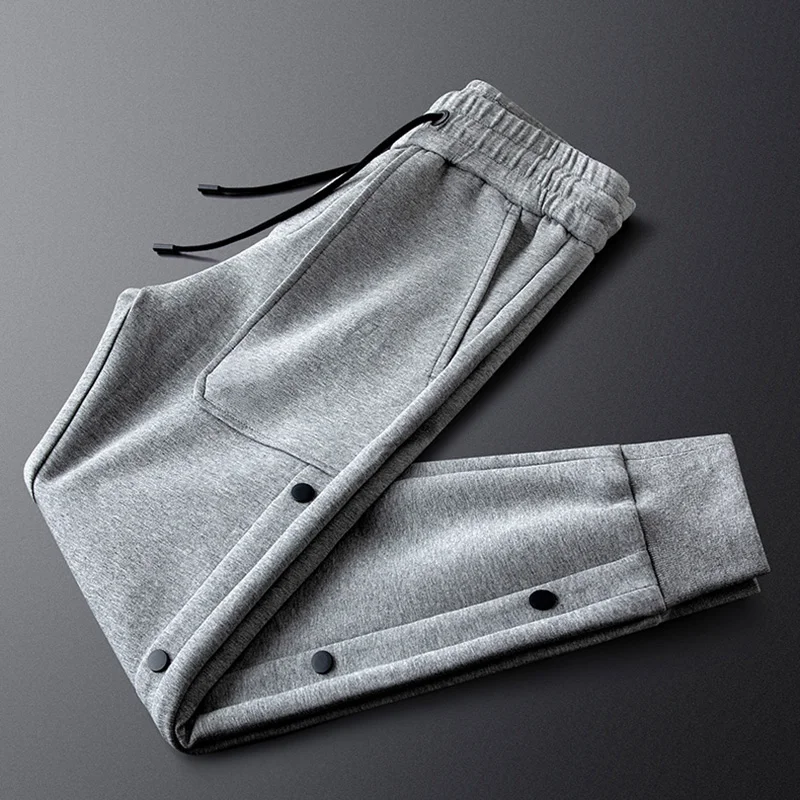 Gray quality fashion big pocket casual sports pants men's autumn cotton men's knitted sweatpants tide