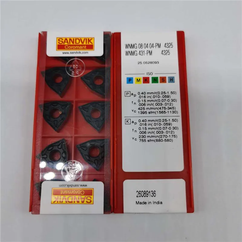

100pcs(10boxes) WNMG080404 PM4325 WNMG431 PM4325 Carbide Inserts