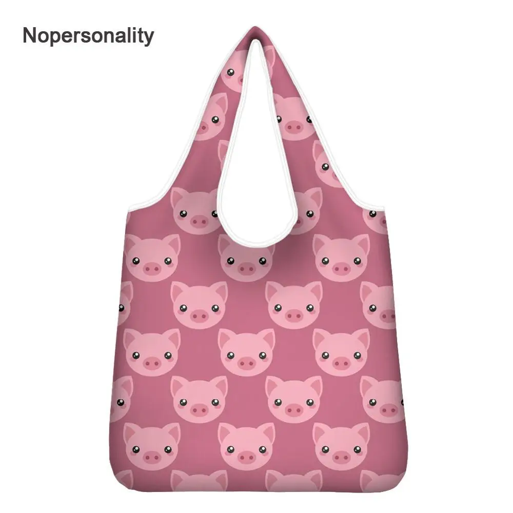 Многоразовые сумки для покупок Nopersonality свиней Женская Складная Сумка тоут