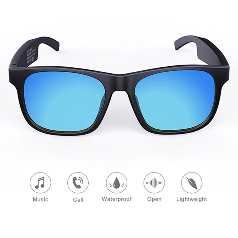 저렴한 뼈 전도 블루투스 안경 세미 오픈 편광 선글라스 운전 스마트 안경