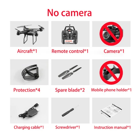 No Camera Black Радиоуправляемый Дрон ESC камера HD 4K wifi FPV высота удержания Квадрокоптер, Дрон Безголовый режим беспилотник selife пульт дистанционного управления Вертолет Самолет - Цвет: No Camera Black