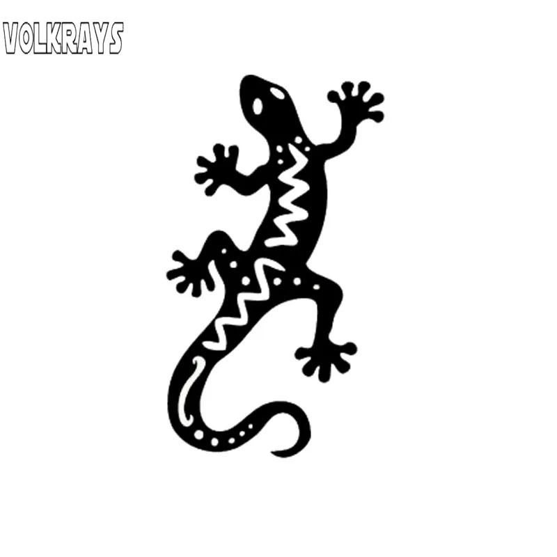 Модная Автомобильная наклейка Volkrays яркие аксессуары в виде ящерицы Gecko